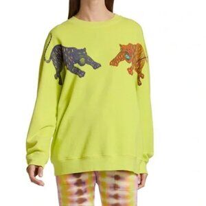 Raquel Allegra Neon Tiger Sweater Sz 2/Large